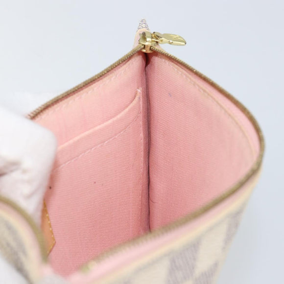 LOUIS VUITTON Damier Azur Neverfull MM Pouch LV Auth 152346