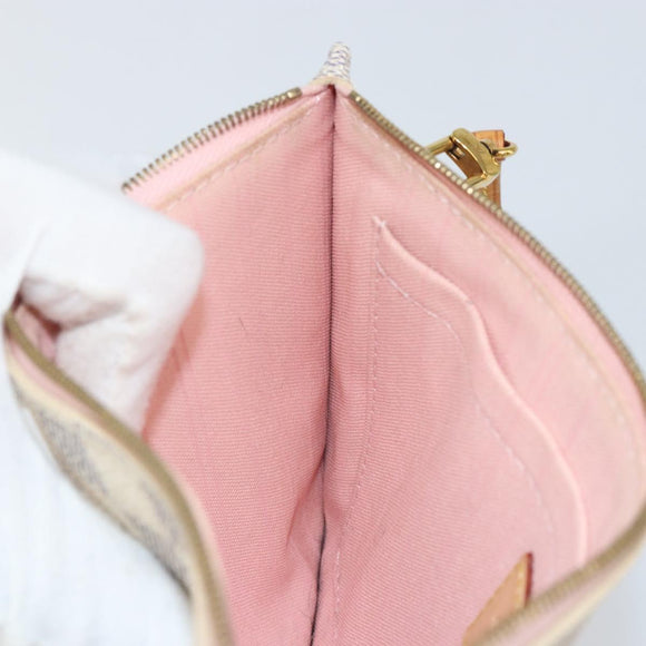 LOUIS VUITTON Damier Azur Neverfull MM Pouch LV Auth 152346