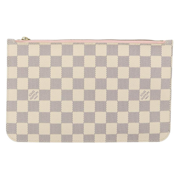 LOUIS VUITTON Damier Azur Neverfull MM Pouch LV Auth 152346