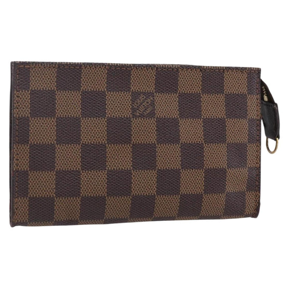 LOUIS VUITTON Damier Ebene Marais Pouch LV Auth 152348