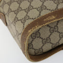 GUCCI GG Supreme Web Sherry Line Bag PVC Beige Gold 904 02 070 Auth 152352-14