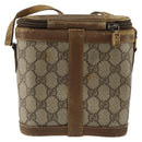 GUCCI GG Supreme Web Sherry Line Bag PVC Beige Gold 904 02 070 Auth 152352-2