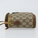 GUCCI GG Supreme Web Sherry Line Bag PVC Beige Gold 904 02 070 Auth 152352-4