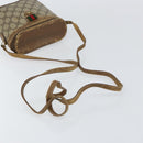 GUCCI GG Supreme Web Sherry Line Bag PVC Beige Gold 904 02 070 Auth 152352-7