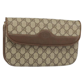 GUCCI GG Supreme Shoulder Bag PVC Beige Gold 004 106 0024 Auth 152353