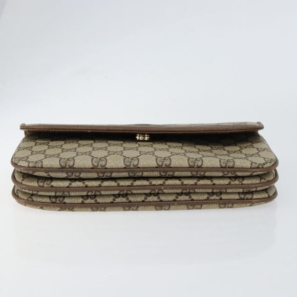 GUCCI GG Supreme Shoulder Bag PVC Beige Gold 004 106 0024 Auth 152353