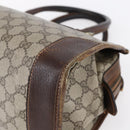 GUCCI GG Supreme Web Sherry Line Hand Bag PVC Beige Gold Auth 152358-15