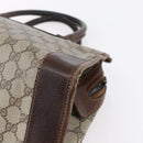 GUCCI GG Supreme Web Sherry Line Hand Bag PVC Beige Gold Auth 152358-17