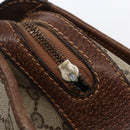 GUCCI GG Supreme Web Sherry Line Hand Bag PVC Beige Gold Auth 152358-10