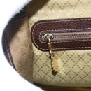 GUCCI GG Supreme Web Sherry Line Hand Bag PVC Beige Gold Auth 152358-18