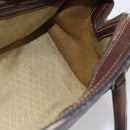 GUCCI GG Supreme Web Sherry Line Hand Bag PVC Beige Gold Auth 152358-19