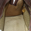 GUCCI GG Supreme Web Sherry Line Hand Bag PVC Beige Gold Auth 152358-20