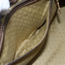 GUCCI GG Supreme Web Sherry Line Hand Bag PVC Beige Gold Auth 152358-21