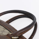 GUCCI GG Supreme Web Sherry Line Hand Bag PVC Beige Gold Auth 152358-14