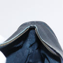 GUCCI GG Supreme Shoulder Bag PVC Leather Navy Gold Auth 152361-19