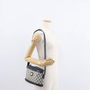 GUCCI GG Supreme Shoulder Bag PVC Leather Navy Gold Auth 152361-20
