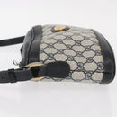 GUCCI GG Supreme Shoulder Bag PVC Leather Navy Gold Auth 152361-4