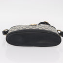 GUCCI GG Supreme Shoulder Bag PVC Leather Navy Gold Auth 152361-5