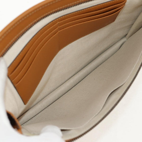 GUCCI GUCCIxDisney GG Supreme Clutch Bag PVC Beige Gold 602552 Auth 152362M