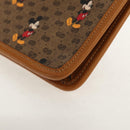 GUCCI GUCCIxDisney GG Supreme Clutch Bag PVC Beige Gold 602552 Auth 152362M-9
