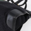 GUCCI Micro GG Supreme Web Sherry Line Hand Bag Black Gold Auth 152363V-15