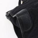 GUCCI Micro GG Supreme Web Sherry Line Hand Bag Black Gold Auth 152363V-16