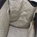 GUCCI Micro GG Supreme Web Sherry Line Hand Bag Black Gold Auth 152363V-18