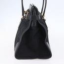 GUCCI Micro GG Supreme Web Sherry Line Hand Bag Black Gold Auth 152363V-4