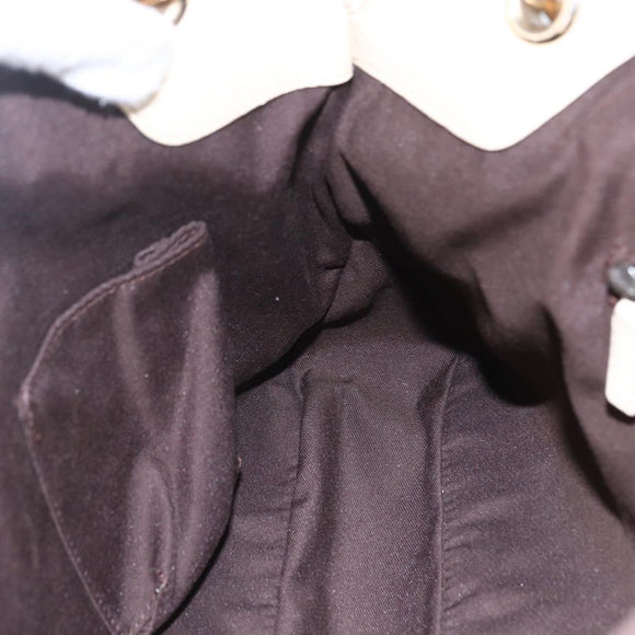 GUCCI GG Canvas Tote Bag Beige Gold Auth 152364