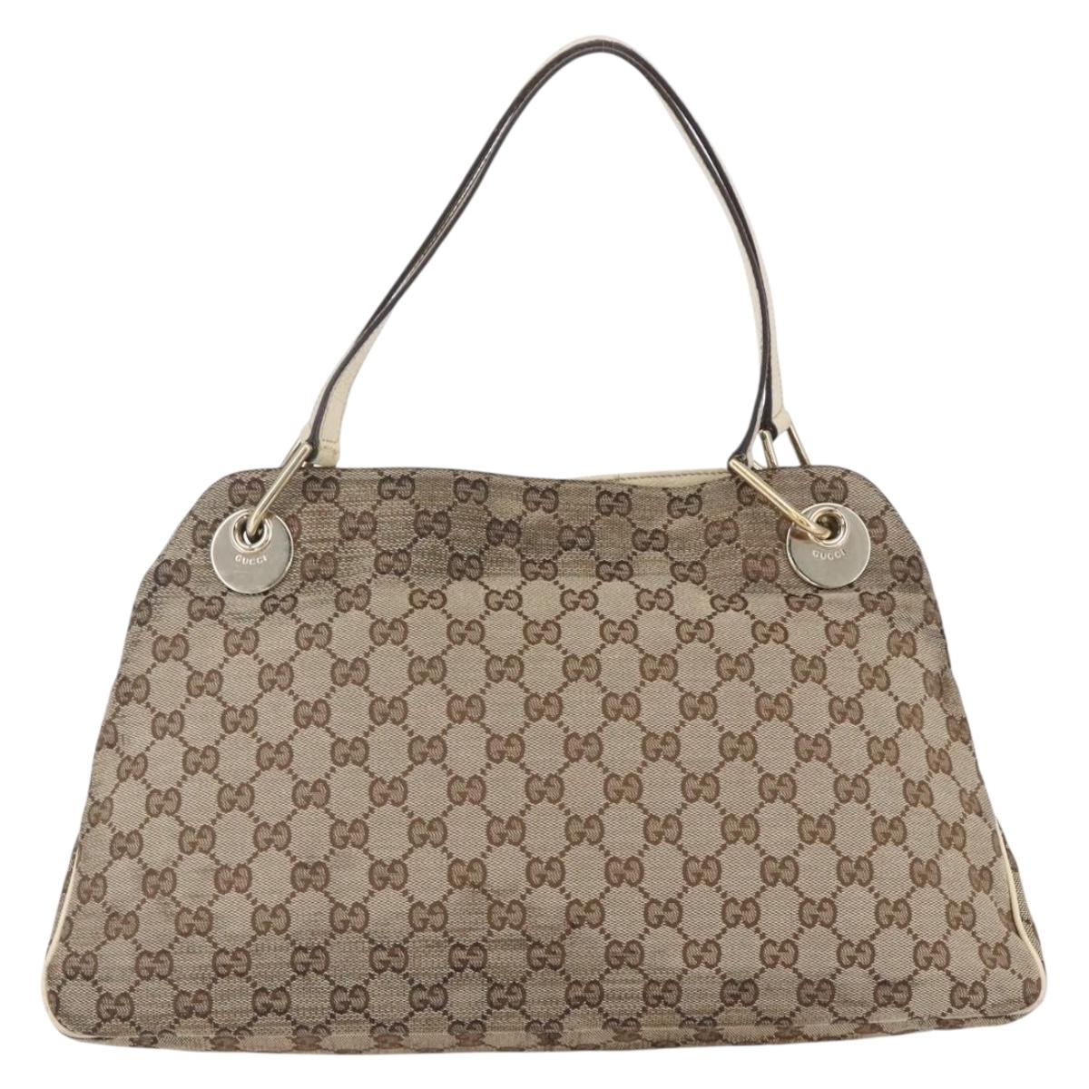 GUCCI GG Canvas Tote Bag Beige Gold Auth 152364 | Brand Street Tokyo