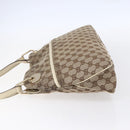 GUCCI GG Canvas Tote Bag Beige Gold Auth 152364-3