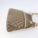 GUCCI GG Canvas Tote Bag Beige Gold Auth 152364-4