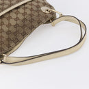 GUCCI GG Canvas Tote Bag Beige Gold Auth 152364-7