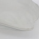 GUCCI Bamboo Shoulder Bag Leather White Silver 001 4006 2404 Auth 152366-14