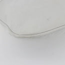 GUCCI Bamboo Shoulder Bag Leather White Silver 001 4006 2404 Auth 152366-15