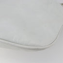 GUCCI Bamboo Shoulder Bag Leather White Silver 001 4006 2404 Auth 152366-16