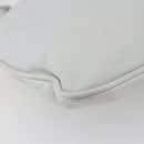 GUCCI Bamboo Shoulder Bag Leather White Silver 001 4006 2404 Auth 152366-9