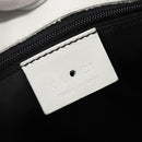 GUCCI Bamboo Shoulder Bag Leather White Silver 001 4006 2404 Auth 152366-17