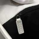 GUCCI Bamboo Shoulder Bag Leather White Silver 001 4006 2404 Auth 152366-18
