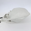 GUCCI Bamboo Shoulder Bag Leather White Silver 001 4006 2404 Auth 152366-3