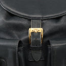 GUCCI Bamboo Backpack Leather Navy Gold 003 2058 0016 Auth 152368-21