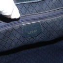 GUCCI Bamboo Backpack Leather Navy Gold 003 2058 0016 Auth 152368-22