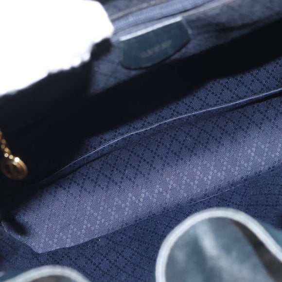 GUCCI Bamboo Backpack Leather Navy Gold 003 2058 0016 Auth 152368