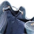 GUCCI Bamboo Backpack Leather Navy Gold 003 2058 0016 Auth 152368-23