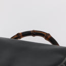 GUCCI Bamboo Backpack Leather Navy Gold 003 2058 0016 Auth 152368-14