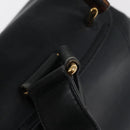 GUCCI Bamboo Backpack Leather Navy Gold 003 2058 0016 Auth 152368-8