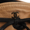 CHANEL Purse Hand Bag Lamb Skin Beige CC Auth 152370A-17