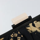 CHANEL Clutch Bag Silk Navy CC Auth 152371-18