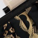 CHANEL Clutch Bag Silk Navy CC Auth 152371-9