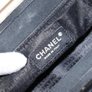 CHANEL Clutch Bag Silk Navy CC Auth 152371-19